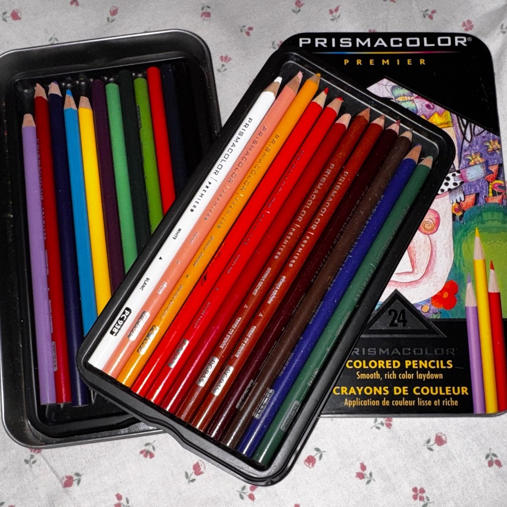 Prismacolor Premier 24 Set Colored Pencil Assorted Multicolor Artist Metal Tin - Picture 2 of 4